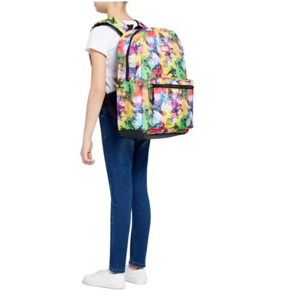 Marvel Comics Tie Dye Backpack All Over Print OSFA New Back to School Backpack